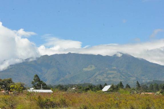 O vulcão Baru, ponto mais alto do Panamá, na região de Boquete